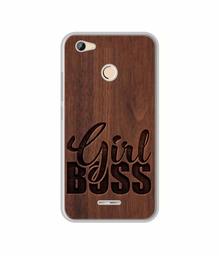 Amazon Brand - Solimo Designer Girl Boss On Wood UV Printed Soft Back Case Mobile Cover for Micromax Canvas Unite 4 Pro Q465