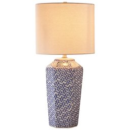 Amazon Brand – Rivet MH090517-D Stone & Beam Alexa Enabled ShaBoy Lamp, 12.0