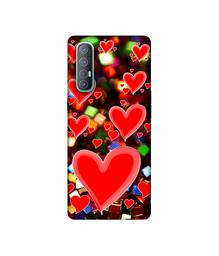 Amazon Brand - Solimo Designer Heart Texture on Glitters 3D Printed Hard Back Case Mobile Cover for Oppo Reno 3 Pro