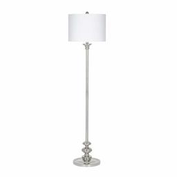 Amazon Brand – Ravenna Home Traditional Metal Floor Lamp with Stacked Oval Accents, LED Bulb Included, 58.5