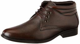 Nubeno Men's Brown Leather Formal Shoes-8 UK (42 EU) (40511)