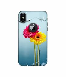 Amazon Brand - Solimo Designer Sun Flower 3D Printed Hard Back Case Mobile Cover for Apple iPhone X (Logo Cut)