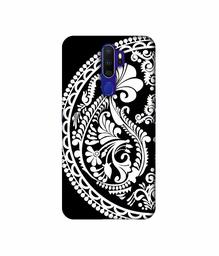 Amazon Brand - Solimo Designer Half Circle Rangoli 3D Printed Hard Back Case Mobile Cover for Oppo A9 (2020)