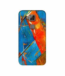 Amazon Brand - Solimo Designer Sky Blue and Orange Canvas 3D Printed Hard Back Case Mobile Cover for Huawei G8