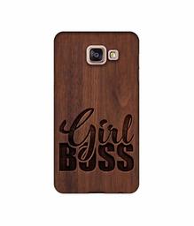 Amazon Brand - Solimo Designer Girl Boss On Wood UV Printed Soft Back Case Mobile Cover for Samsung Galaxy A7 (2016)