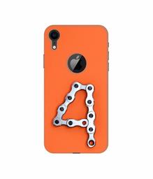 Amazon Brand - Solimo Designer Number Four 3D Printed Hard Back Case Mobile Cover for Apple iPhone XR (Logo Cut)