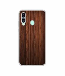 Amazon Brand - Solimo Designer Wooden Texture UV Printed Soft Back Case Mobile Cover for Samsung Galaxy M40