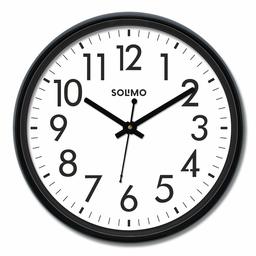 Amazon Brand - Solimo 12-inch Wall Clock, Black