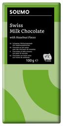 Amazon-Marke: Solimo Schweizer Milchschokolade mit Haselnussstückchen 1,2 kg (12 Tafeln à 100g)