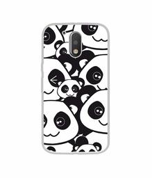 Amazon Brand - Solimo Designer Panda Texture UV Printed Soft Back Case Mobile Cover for Motorola Moto G4 Plus