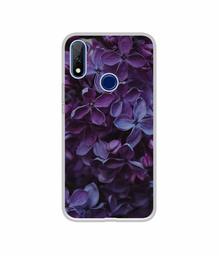Amazon Brand - Solimo Designer Purple Flowers UV Printed Soft Back Case Mobile Cover for Gionee F9 Plus