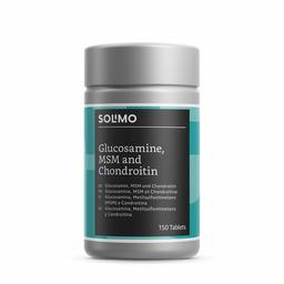 Marca Amazon - Solimo Complemento alimenticio a base de multivitaminas y minerales con glucosamina, metilsulfonilmetano y condroitina, 150 comprimidos