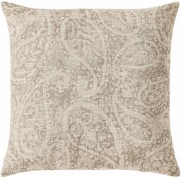 Amazon Brand – Ravenna Home Vintage Throw Pillow - 20 x 20 Inch, Taupe