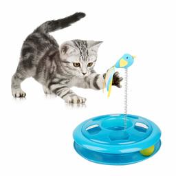 Umi. Cats Interactive Ball Activity Kitten Stimulating Play Round Toy with Catnip