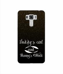 Amazon Brand - Solimo Designer Daddy's Girl and Mummy World 3D Printed Hard Back Case Mobile Cover for Asus Zenfone 3 Laser ZC551KL