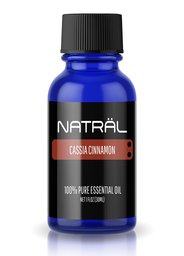 NATRÄL Cassia Cinnamon, 100% Pure and Natural Essential Oil, Large 1 Ounce Bottle