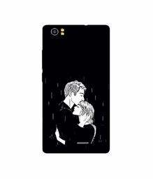 Amazon Brand - Solimo Designer Couples Standing in Rain UV Printed Soft Back Case Mobile Cover for Lava Iris X5 4G