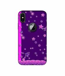 Amazon Brand - Solimo Designer Sparkling Stars 3D Printed Hard Back Case Mobile Cover for Apple iPhone X (Logo Cut)