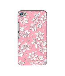 Amazon Brand - Solimo Designer White Flower Pattern 3D Printed Hard Back Case Mobile Cover for Micromax Canvas Fire 4 A107