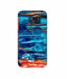 Amazon Brand - Solimo Designer Blue Oil Color 3D Printed Hard Back Case Mobile Cover for Samsung Galaxy S7 Edge