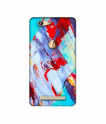 Amazon Brand - Solimo Designer Blue and Red Brush Texture 3D Printed Hard Back Case Mobile Cover for Gionee F103 Pro