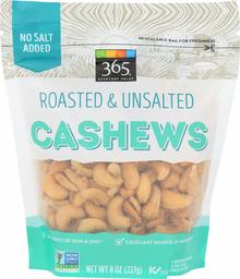 365 EVERYDAY VALUE Roasted Unsalted Cashews, 8 OZ