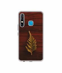 Amazon Brand - Solimo Designer Leaf on Wood UV Printed Soft Back Case Mobile Cover for Infinix Hot 8