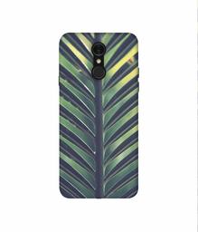 Amazon Brand - Solimo Designer Leaf Texture 3D Printed Hard Back Case Mobile Cover for LG Q7