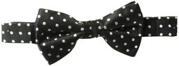 Buttoned Down 100% Silk Pre-Tied Bow Tie Ties, Punto Negro, One Size