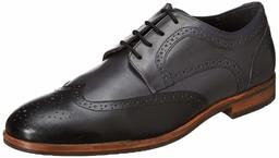 Amazon Brand - Arthur Harvey Men's BLACK/GREY Leather Formal Shoes - 11 UK (AZ-ST-015B)