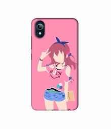 Amazon Brand - Solimo Designer Rock Lady Vector 3D Printed Hard Back Case Mobile Cover for Vivo Y91i