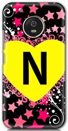 Amazon Brand - Solimo Designer Heart Pattern Alphabet-N 3D Printed Hard Back Case Mobile Cover for Motorola Moto G5