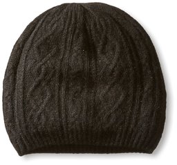 Thirty Five Kent Men's Cashmere Diamond Cable Hat, Black