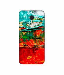 Amazon Brand - Solimo Designer Green and Orange Glass Color 3D Printed Hard Back Case Mobile Cover for Meizu M3 Note