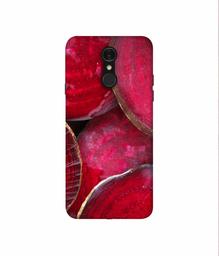 Amazon Brand - Solimo Designer Red Texture 3D Printed Hard Back Case Mobile Cover for LG Q7