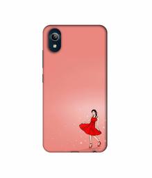 Amazon Brand - Solimo Designer Red Dress Lady 3D Printed Hard Back Case Mobile Cover for Vivo Y91i