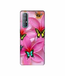 Amazon Brand - Solimo Designer B-Butterflies 3D Printed Hard Back Case Mobile Cover for Oppo Reno 3 Pro