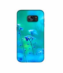 Amazon Brand - Solimo Designer Blue Flower 3D Printed Hard Back Case Mobile Cover for Samsung Galaxy S7 Edge