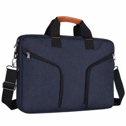 Eono 15-16 inch Laptop Shoulder Bag Compatible with 16-inch MacBook Pro 2019 A2141, 15.4 inch MacBook Pro A1398, Dell XPS 15, Carrying Sleeve Handbag with Handle & Accessory Pockets, Navy Blue