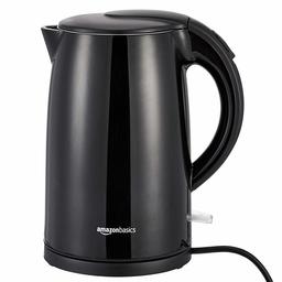 AmazonBasics Double-Walled Stainless Steel Kettle - 1.7 Liter