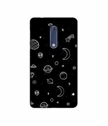 Amazon Brand - Solimo Designer Solar System 3D Printed Hard Back Case Mobile Cover for Nokia 5