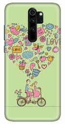 Amazon Brand - Solimo Designer Love Pattern 3D Printed Hard Back Case Mobile Cover for Xiaomi Redmi Note 8 Pro