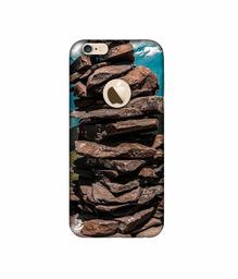 Amazon Brand - Solimo Designer Rocks 3D Printed Hard Back Case Mobile Cover for Apple iPhone 6 / 6S (Logo Cut)