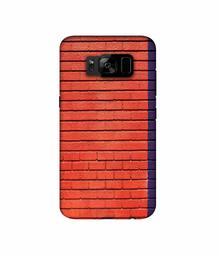 Amazon Brand - Solimo Designer Red and Purple Brick 3D Printed Hard Back Case Mobile Cover for Samsung Galaxy S8 Plus