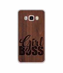 Amazon Brand - Solimo Designer Girl Boss On Wood UV Printed Soft Back Case Mobile Cover for Samsung Galaxy J5 (2016)