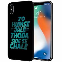 Amazon Brand - Solimo Designer Thoda Sidhe Se Chale Printed Hard Back Case Mobile Cover for Apple iPhone Xs Max (D1304)