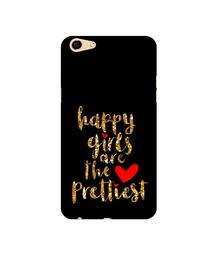 Amazon Brand - Solimo Designer Happy Girls are The Prettiest 3D Printed Hard Back Case Mobile Cover for Oppo F3