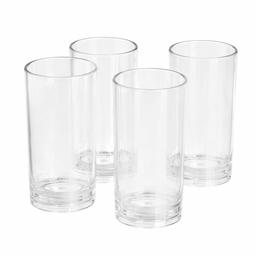 AmazonBasics - anteojos de tritan, vasos highball, Transparente, 18 oz, 1