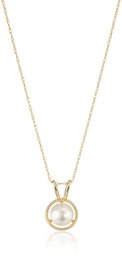 10K Gold Dainty Swarovski Elements Birthstone Pendant with Gold Filled Chain, June