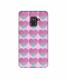 Amazon Brand - Solimo Designer Sparkle Heart Texture 3D Printed Hard Back Case Mobile Cover for Samsung Galaxy A8 Plus